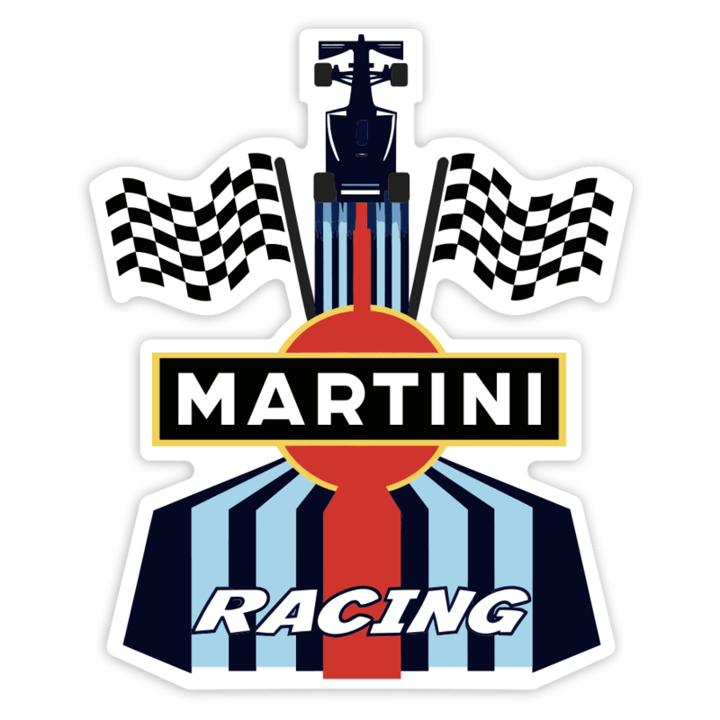 Car & Motorbike Stickers: Martini Racing Formula 1 with Cut Contour