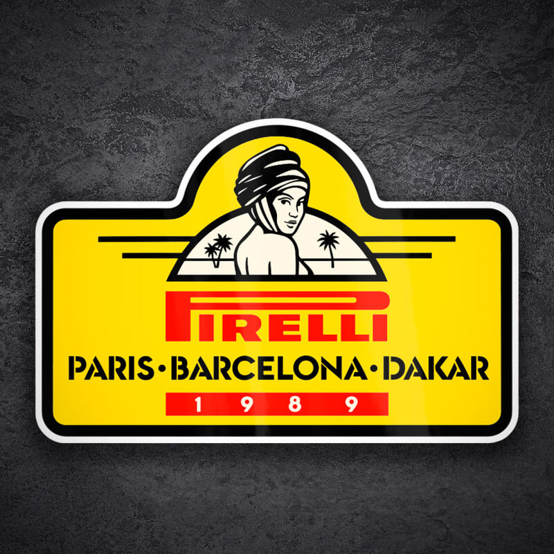 Car & Motorbike Stickers: Pirelli Paris Barcelona Dakar