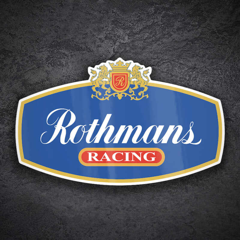 Car & Motorbike Stickers: Rothmans Racing with Italic Logo