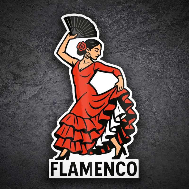 Car & Motorbike Stickers: Flamenco Dancer
