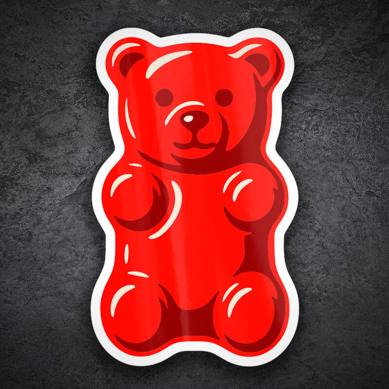 Car & Motorbike Stickers: Red Gummy Bear
