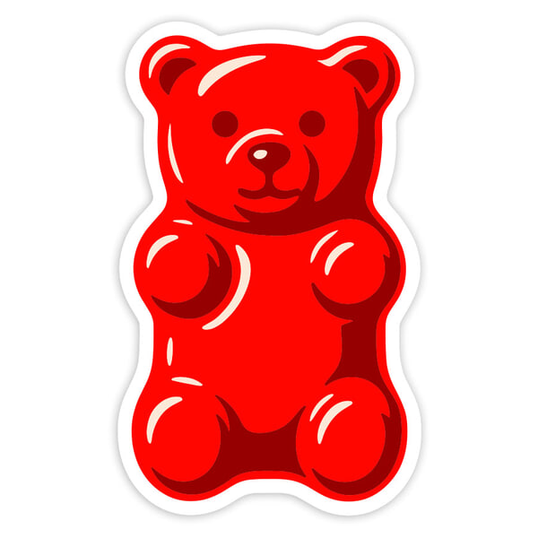 Car & Motorbike Stickers: Red Gummy Bear