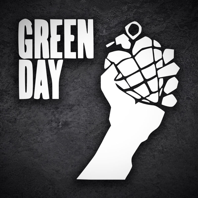 Car & Motorbike Stickers: Green Day Hand Grenade