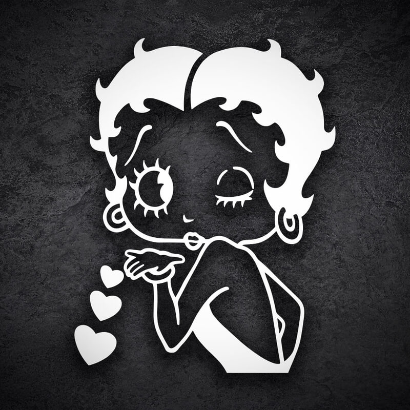 Car & Motorbike Stickers: Betty Boop Blowing a Kiss