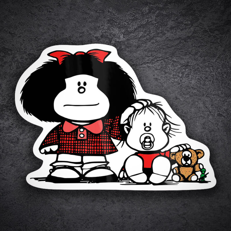 Car & Motorbike Stickers: Mafalda and Guille Teddy Bear