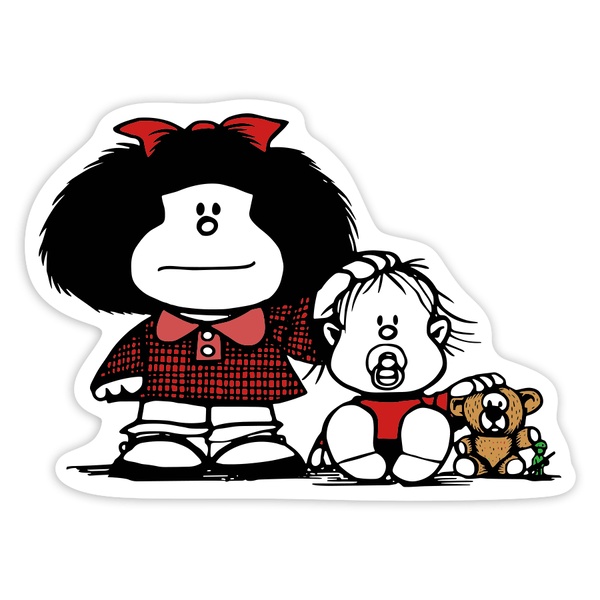 Car & Motorbike Stickers: Mafalda and Guille Teddy Bear