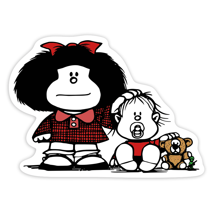 Car & Motorbike Stickers: Mafalda and Guille Teddy Bear