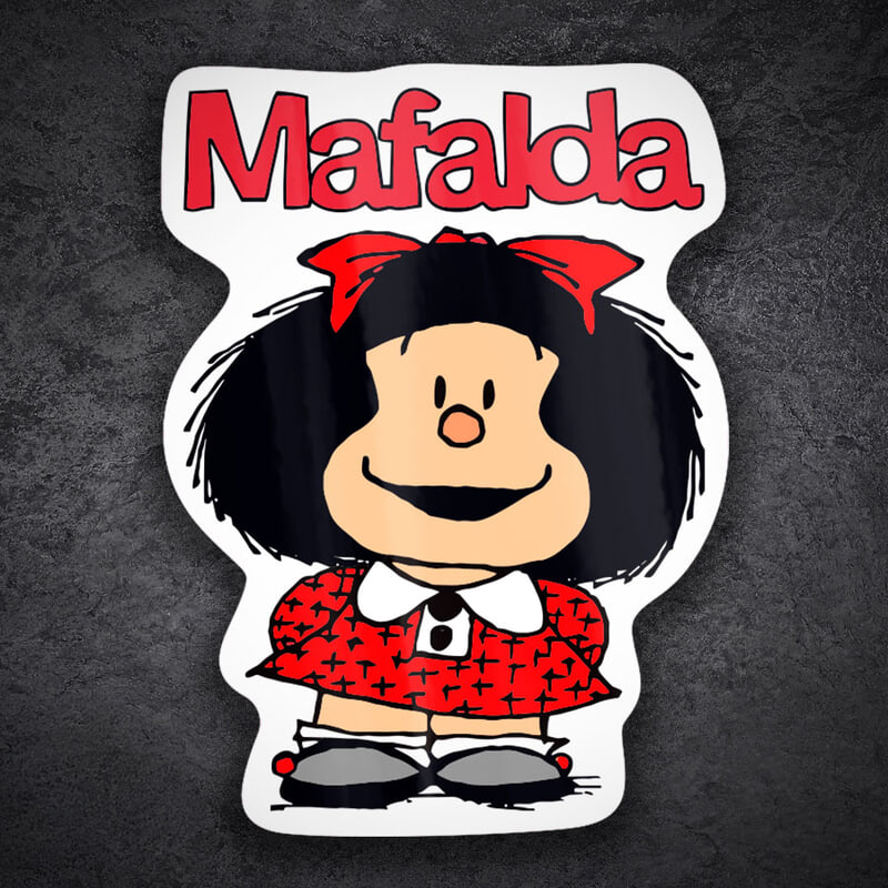Car & Motorbike Stickers: Smiling Mafalda