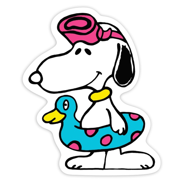 Car & Motorbike Stickers: Snoopy Summer with Float