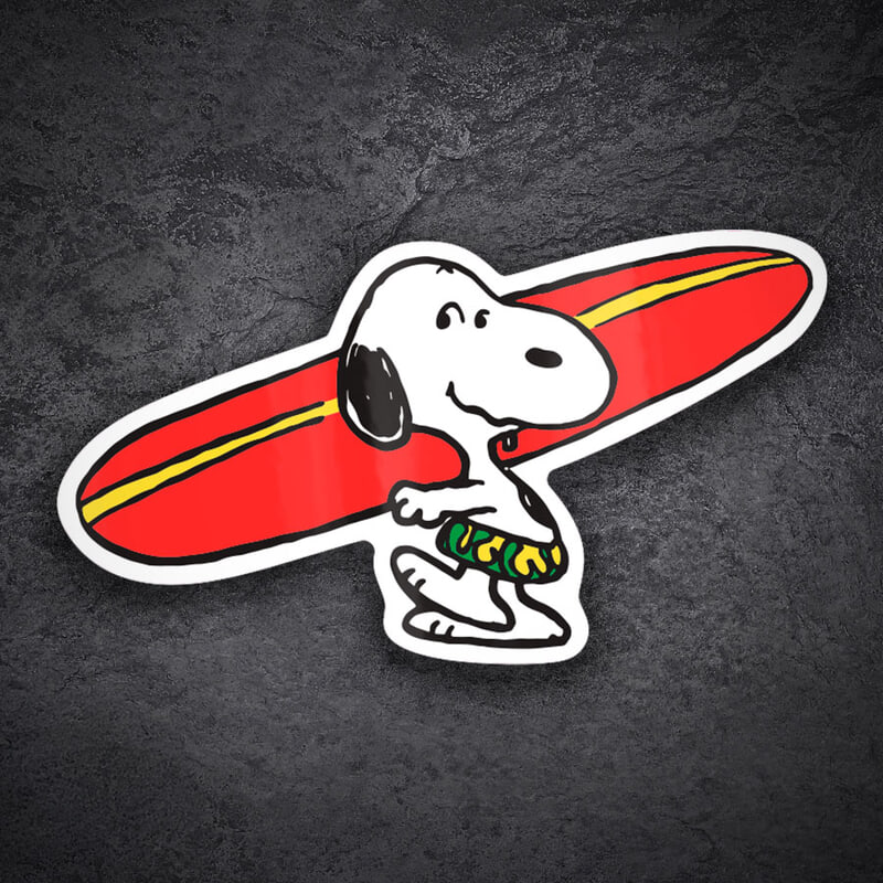 Car & Motorbike Stickers: Snoopy Surf