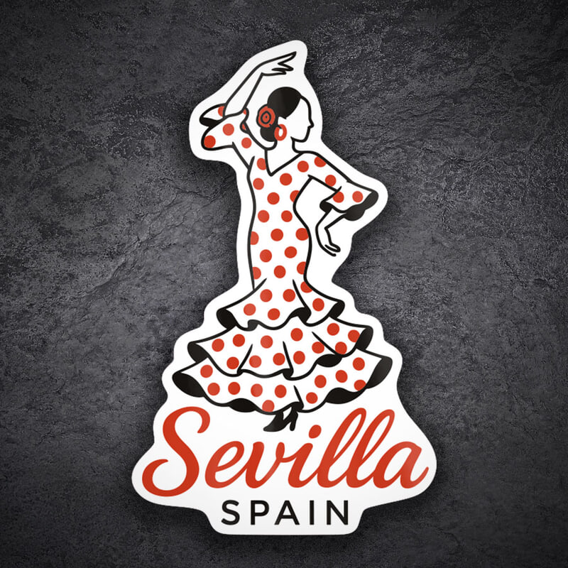 Car & Motorbike Stickers: Flamenco Dancer Sevilla Spain