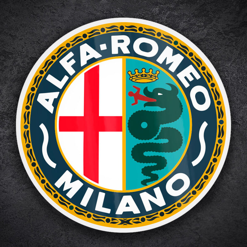Car & Motorbike Stickers: Alfa Romeo Milano Emblem