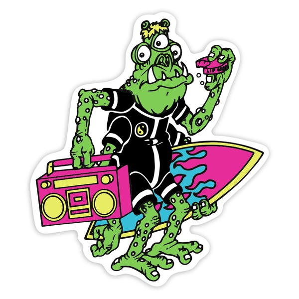 Car & Motorbike Stickers: Surf Alien Punk