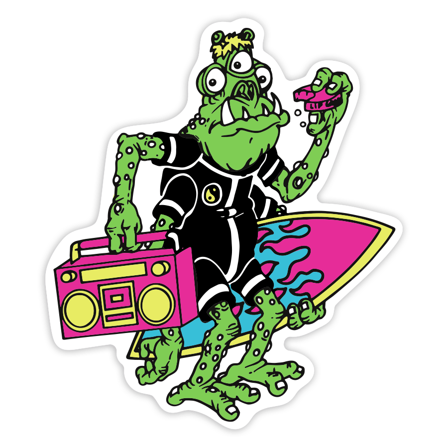 Car & Motorbike Stickers: Surf Alien Punk