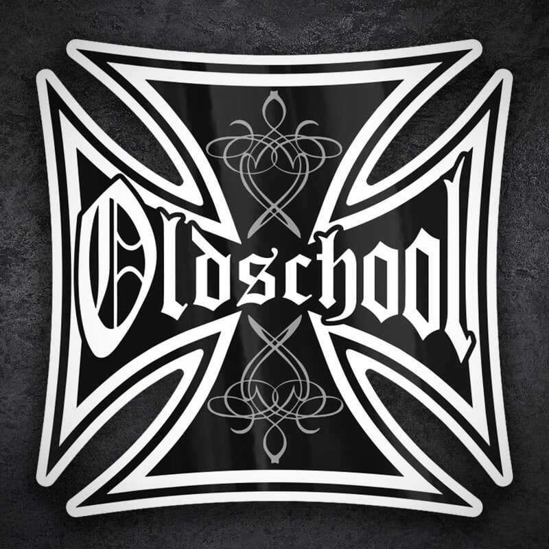 Car & Motorbike Stickers: Oldschool Iron Cross