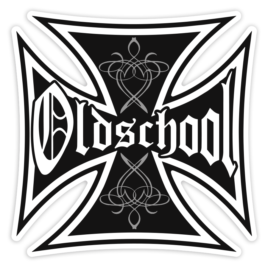 Car & Motorbike Stickers: Oldschool Iron Cross