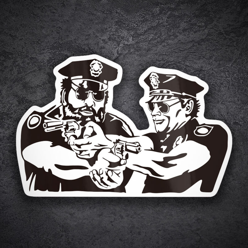 Car & Motorbike Stickers: Bud Spencer and Terence Hill Police
