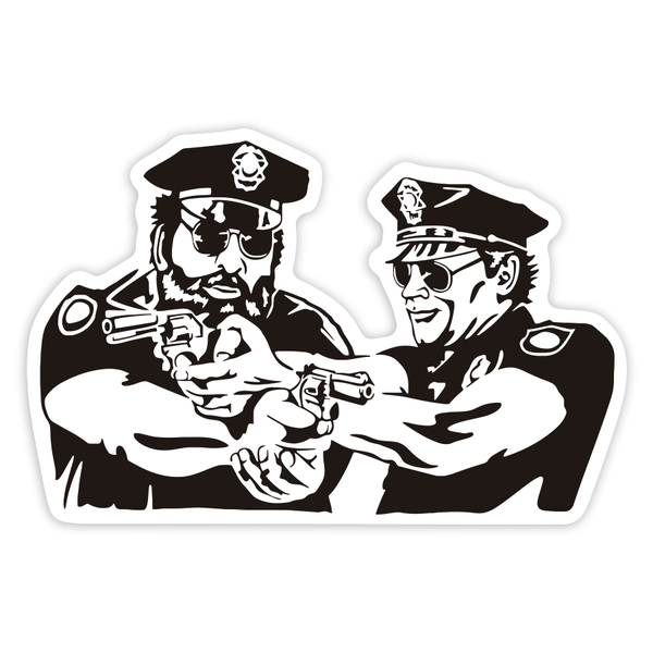Car & Motorbike Stickers: Bud Spencer and Terence Hill Police
