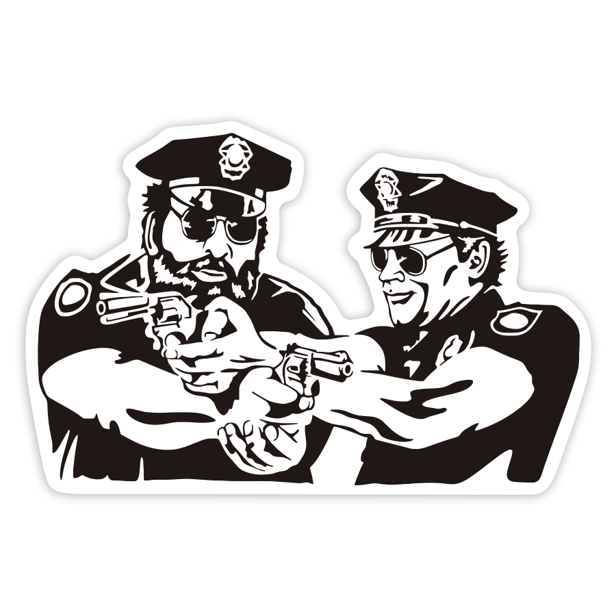 Car & Motorbike Stickers: Bud Spencer and Terence Hill Police