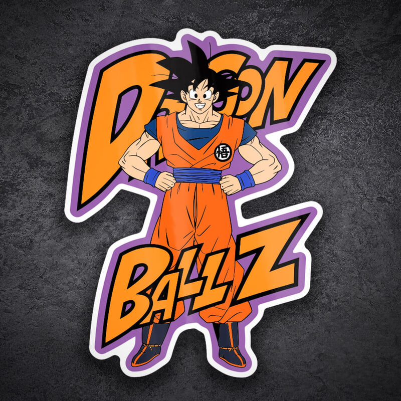 Car & Motorbike Stickers: Dragon Ball Z Goku Retro