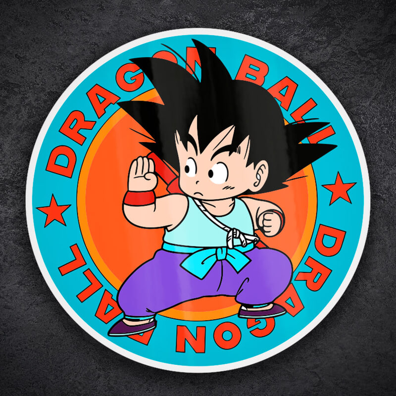 Car & Motorbike Stickers: Dragon Ball Kid Goku Fighting