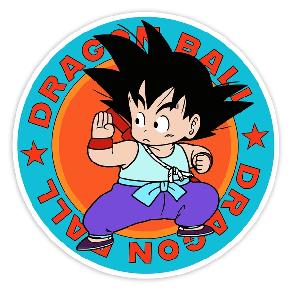 Car & Motorbike Stickers: Dragon Ball Kid Goku Fighting