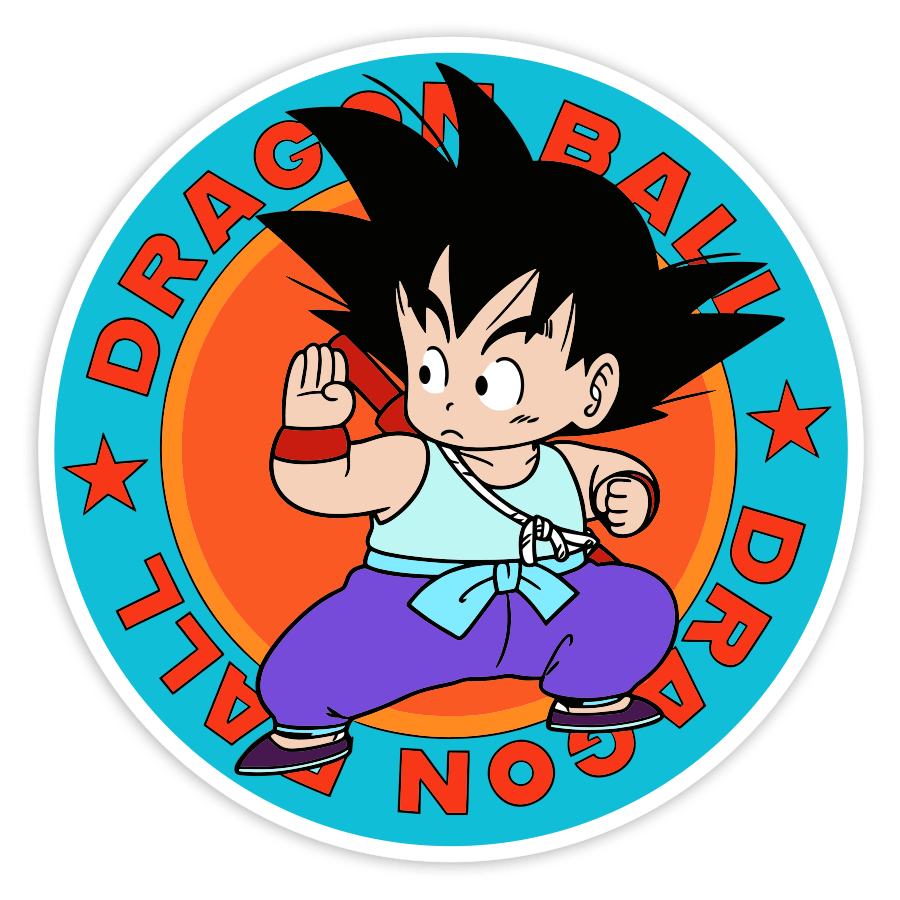 Car & Motorbike Stickers: Dragon Ball Kid Goku Fighting