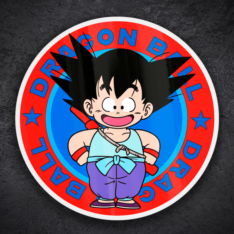 Car & Motorbike Stickers: Dragon Ball Kid Goku Magic Staff