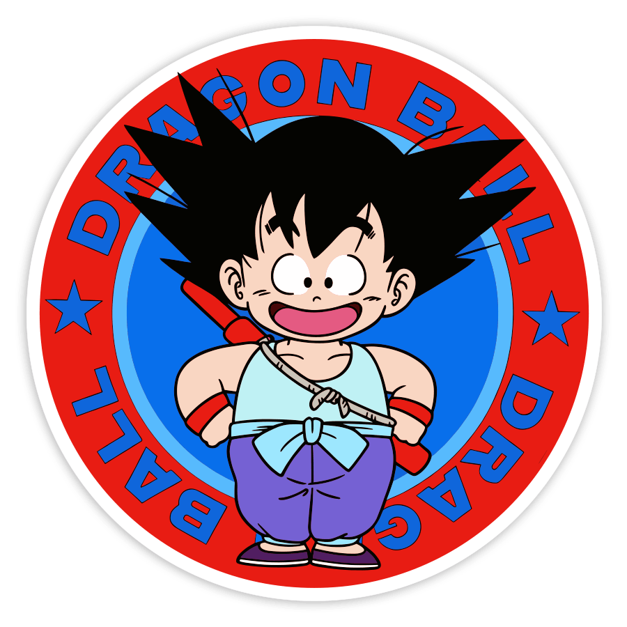 Car & Motorbike Stickers: Dragon Ball Kid Goku Magic Staff