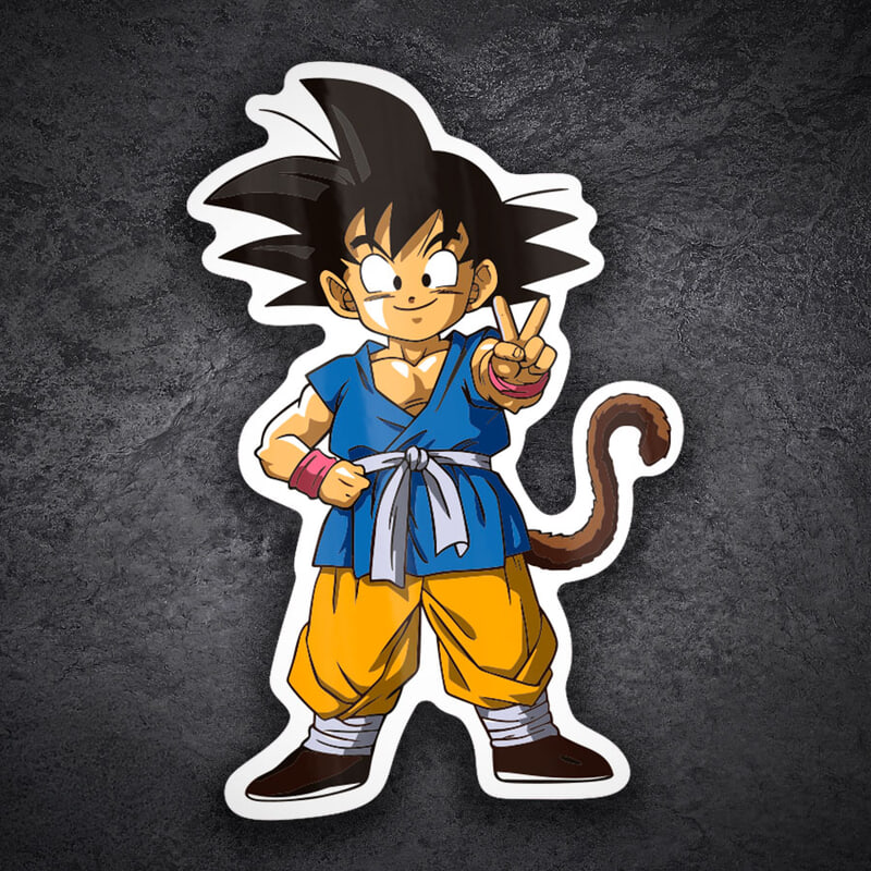 Car & Motorbike Stickers: Dragon Ball Kid Goku Victory