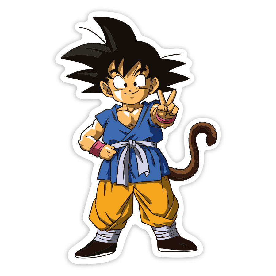 Car & Motorbike Stickers: Dragon Ball Kid Goku Victory