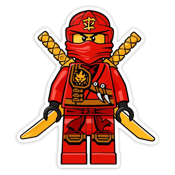 Car & Motorbike Stickers: Lego Ninjago Kai Red Warrior