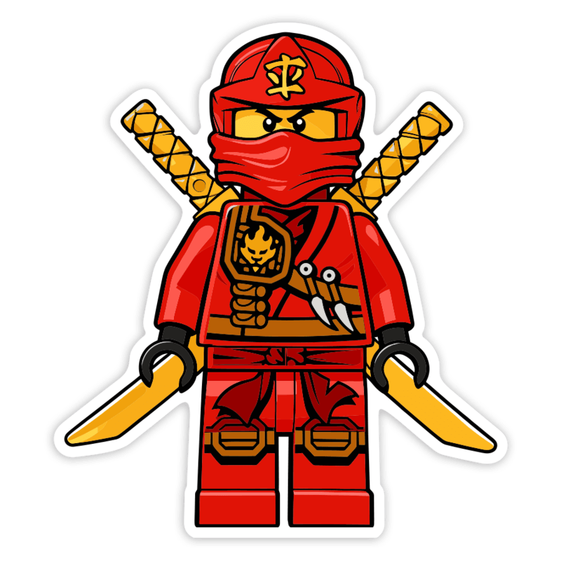 Car & Motorbike Stickers: Lego Ninjago Kai Red Warrior