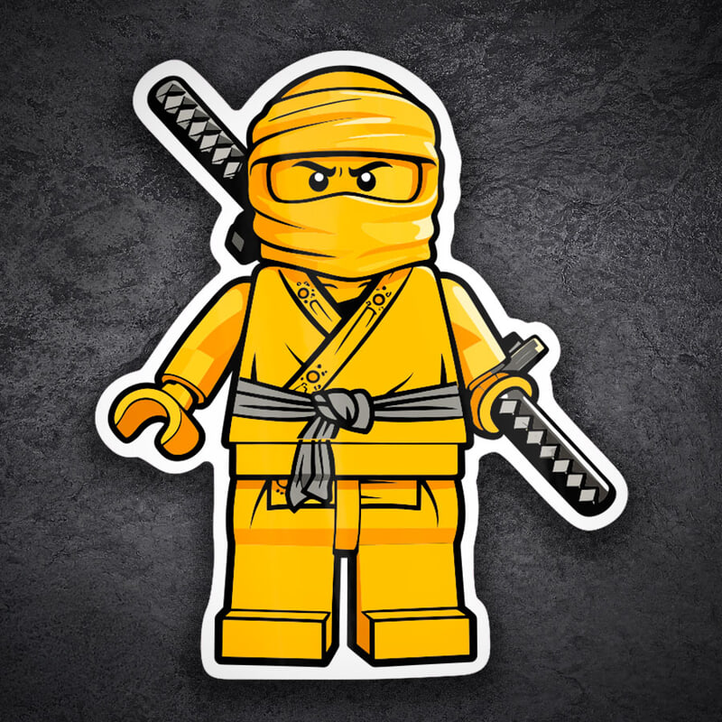 Car & Motorbike Stickers: Lego Ninjago Classic Golden Ninja
