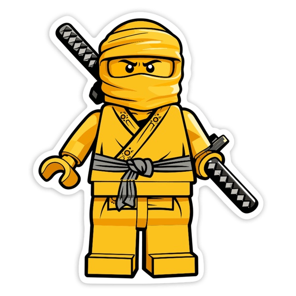 Car & Motorbike Stickers: Lego Ninjago Classic Golden Ninja