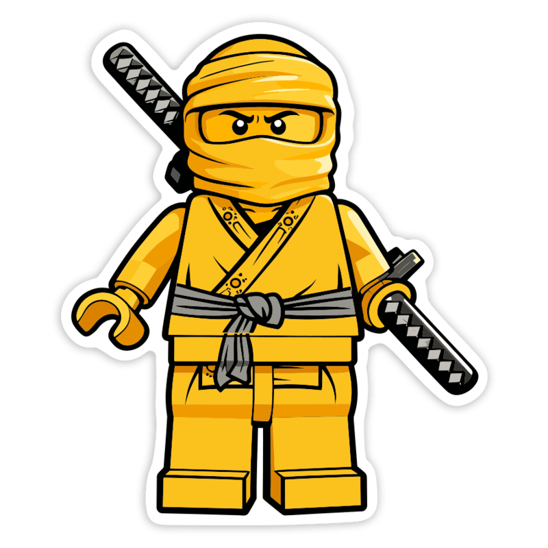 Car & Motorbike Stickers: Lego Ninjago Classic Golden Ninja