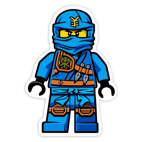 Car & Motorbike Stickers: Lego Ninjago Jay Blue