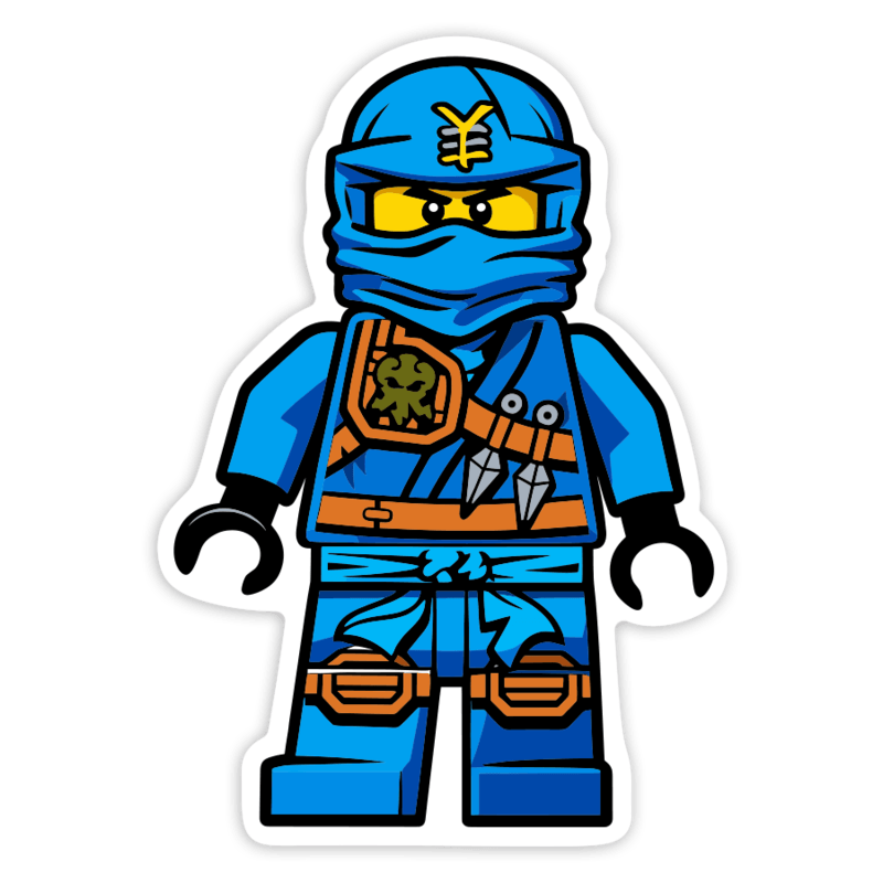 Car & Motorbike Stickers: Lego Ninjago Jay Blue