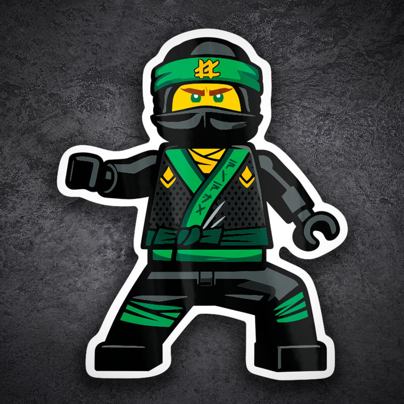 Car & Motorbike Stickers: Lego Ninjago Lloyd Green