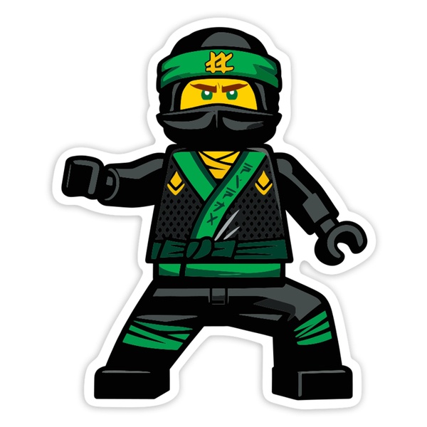 Car & Motorbike Stickers: Lego Ninjago Lloyd Green