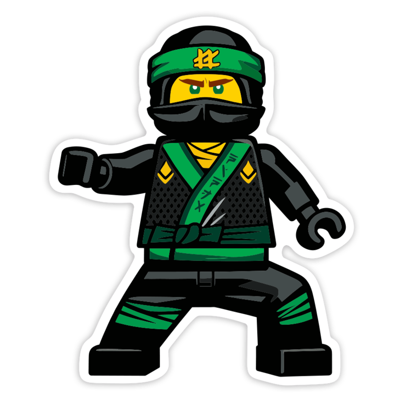 Car & Motorbike Stickers: Lego Ninjago Lloyd Green