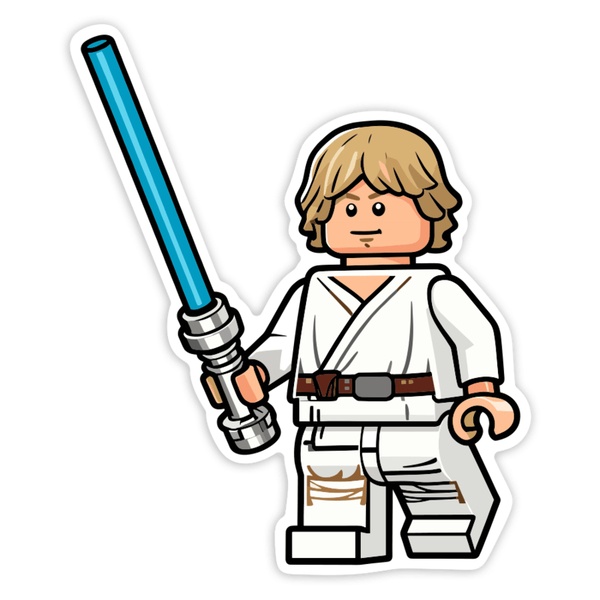 Car & Motorbike Stickers: Lego Star Wars Luke Skywalker
