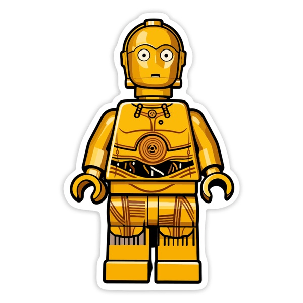 Car & Motorbike Stickers: Lego Star Wars C-3PO Golden Droid