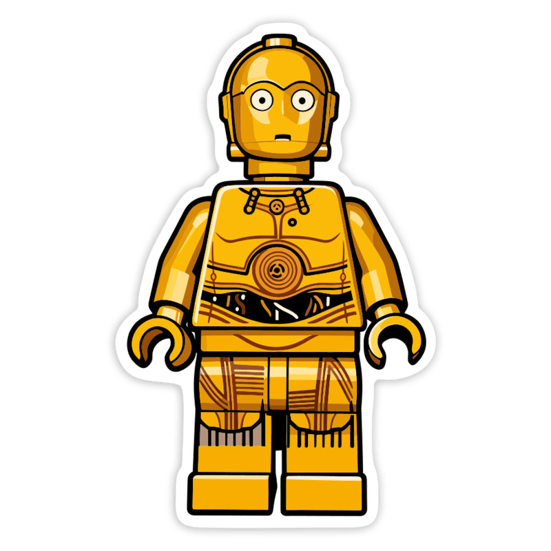 Car & Motorbike Stickers: Lego Star Wars C-3PO Golden Droid