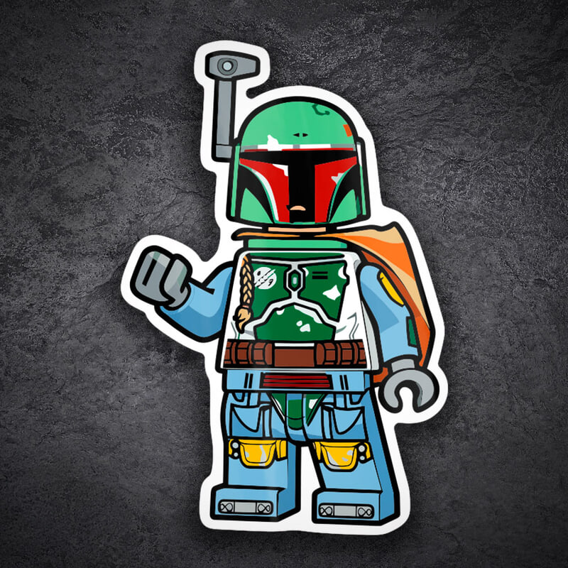 Car & Motorbike Stickers: Lego Star Wars Boba Fett Bounty Hunter