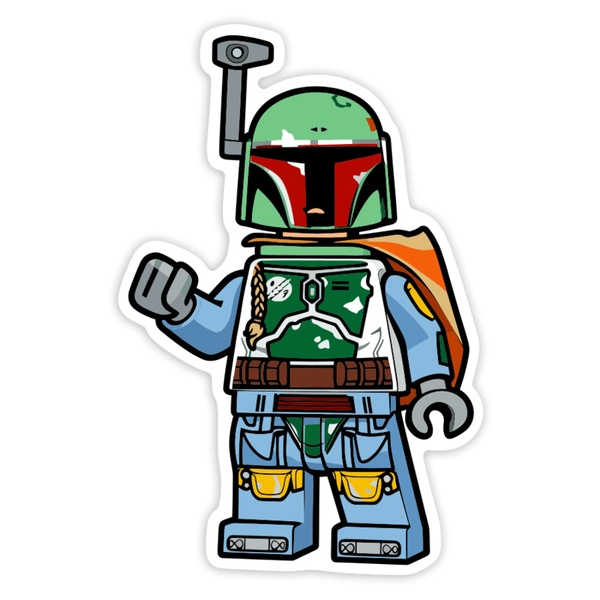 Car & Motorbike Stickers: Lego Star Wars Boba Fett Bounty Hunter