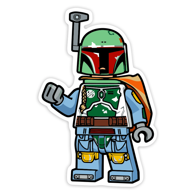 Car & Motorbike Stickers: Lego Star Wars Boba Fett Bounty Hunter
