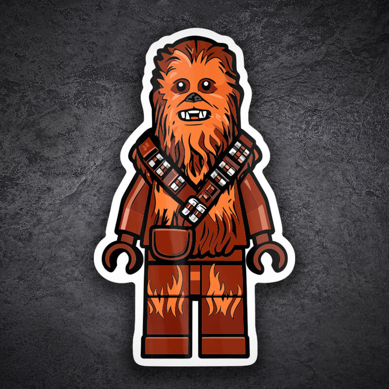 Car & Motorbike Stickers: Lego Star Wars Chewbacca