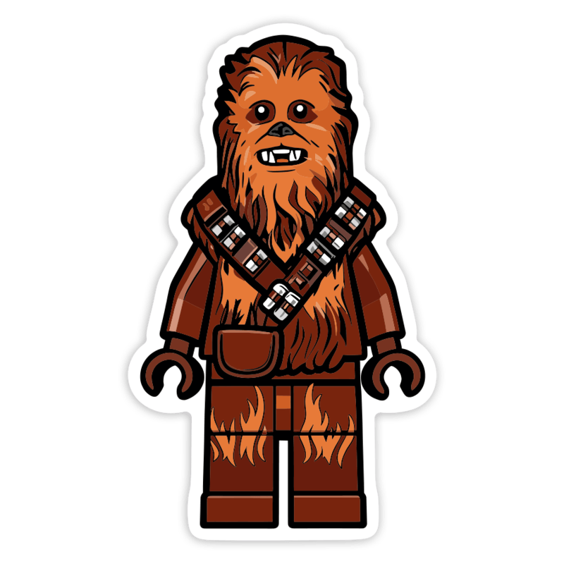 Car & Motorbike Stickers: Lego Star Wars Chewbacca