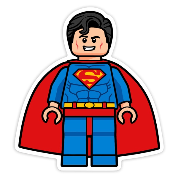 Car & Motorbike Stickers: Lego DC Superman